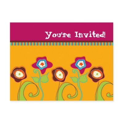 Funky Flowers Invitation by DioSelina