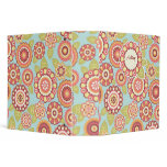 Funky Flowers (Sky Blue) 2" Custom Binder