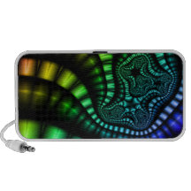 funky fractal art laptop speakers