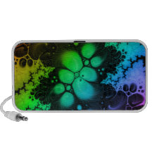 funky fractal art portable speaker