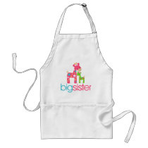 Funky Giraffe Big Sister Tshirt Aprons