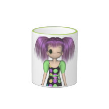 Funky Girl Anime Kid Mug