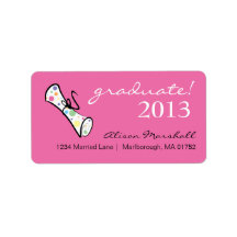Funky Graduate Address Label