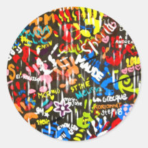 funky graffitis sticker