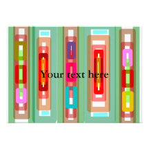 Funky green multicolored rectangles invites