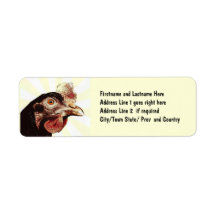 Funky Grumpy Chicken Superstar Custom Return Address Label