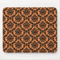 Funky Halloween Damask mousepads