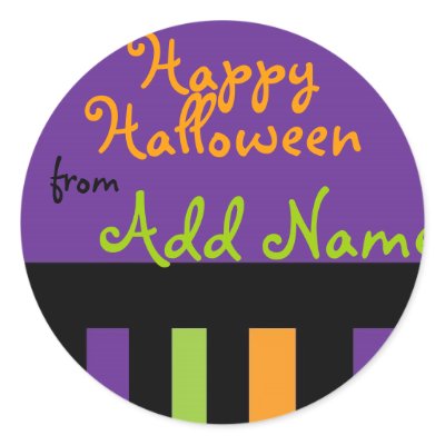 Funky Halloween Treat Label Stickers by Purple_Pumpkin