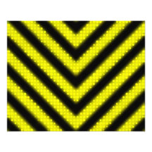Funky Hazard Stripes Design Photo Art
