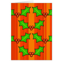 Funky Holly Greeting Cards