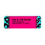 Funky Hot Pink Zebra Cheetah Set Return Address Labels