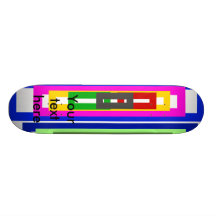 Funky modern multicolored rectangles skate board deck
