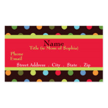 Funky Mom Mommy Card Business Card Template