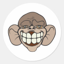 Funky Monkey: Customizable! Round Sticker