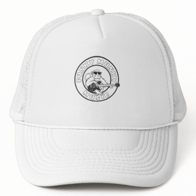 Funky Munky Music Hat White Logo by funkymunkymusic