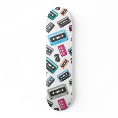 Funky music cassette skateboard by designalicious