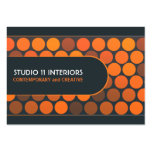 Funky Orange Dots Studio Interior Business Cards