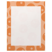 Funky orange retro pattern. custom letterhead
