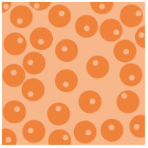 Funky orange retro pattern. photo cut outs
