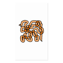 Funky Orange Snake Design. Business Card Template