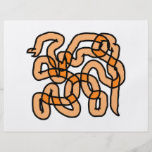 Funky Orange Snake Design. Custom Flyer