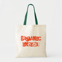 funky organic inside reusable grocery shopping bag