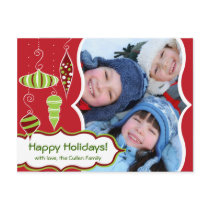 Funky Ornaments Christmas Postcard