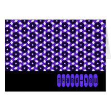 Funky pattern Thank you card