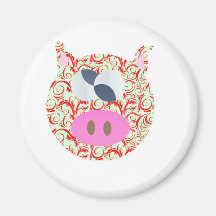 Funky Pig Fridge Magnet