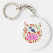 Funky Pig Keychain