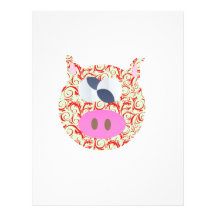 Funky Pig Letterhead Template