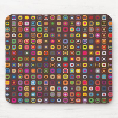Funky PolkaSquare Mouse Pad by cimot_cool13