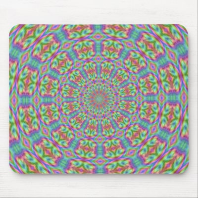 Funky Psychedelic Hippie Mousepad by angela65