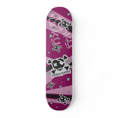Funky-Punky Black Skateboard by MaShusik