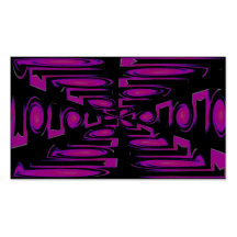 Funky Purple Circles and Lines Business Card Template