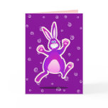 Funky rabbit, greeting card