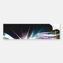 Funky Rainbow Halftone Bumper Stickers