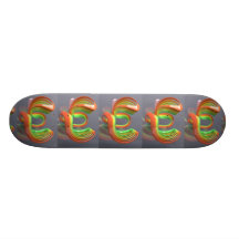 Funky rainbow skateboard