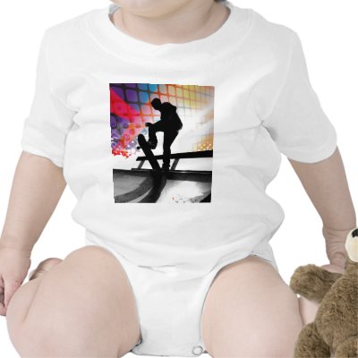 funky rainbow skater abstract by graficallyminded