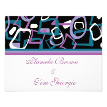 Funky Reception Wedding invitation