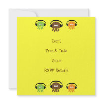 Funky Retro DJ Jellyfish Yellow Custom Party