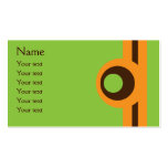 Funky Retro Green Orange & Brown Abstract Business Cards