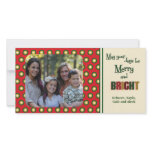 Funky Retro Holiday Polka Dots Photo Cards