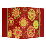Funky Retro Mod Abstract Pattern Binder