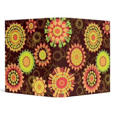 Funky Retro Mod Abstract Pattern Binder by kat_parrella