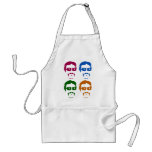 Funky Retro Moustache Man aprons
