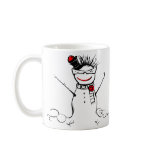 funky snowman with glasses mug mugs