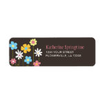Funky Spring Flowers Return Address Labels