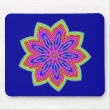 Funky Star Flower Mouse Pads