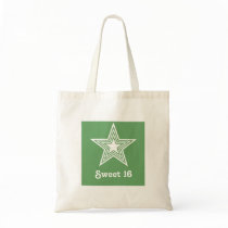 Funky Star Sweet 16 Swag Bag, Kelly Green